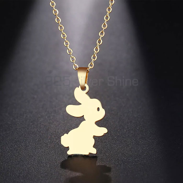 Bunny Rabbit Necklace, Latest Animal Minimalist Necklace In 925 Sterling Silver AMN122_1