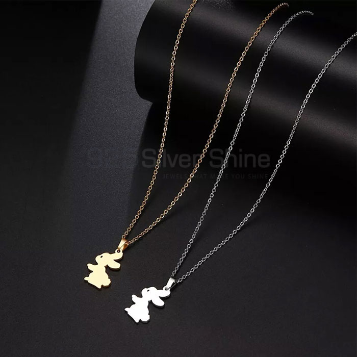 Bunny Rabbit Necklace, Latest Animal Minimalist Necklace In 925 Sterling Silver AMN122_2