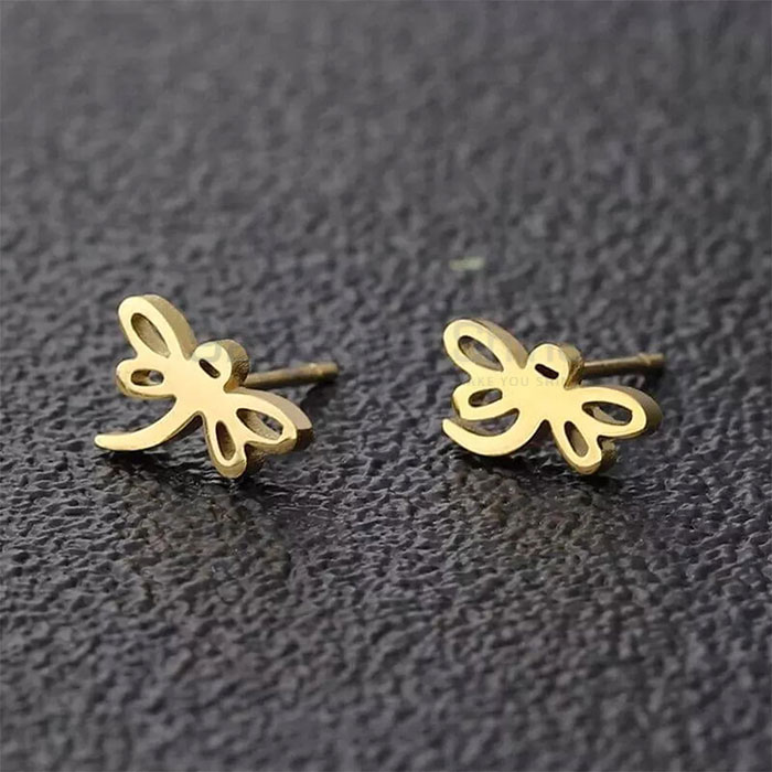 Butterfly Earring, Animal Minimalist Earring In 925 Sterling Silver AME65