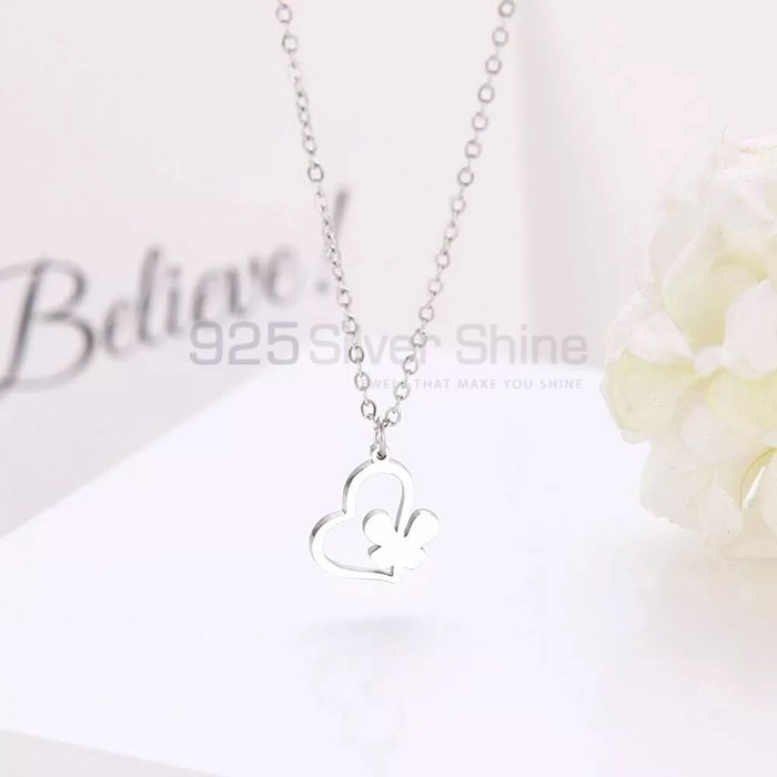 Butterfly Necklace, Animal Minimalist Necklace In 925 Sterling Silver Jewelry AMN107_1