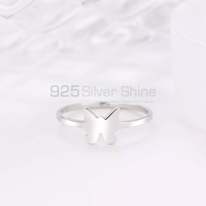 Butterfly Ring, Animal Minimalist Rings In 925 Sterling Silver AMR306