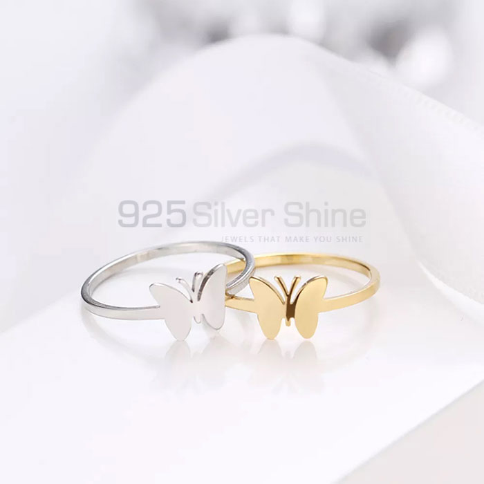 Butterfly Ring, Animal Minimalist Rings In 925 Sterling Silver AMR311