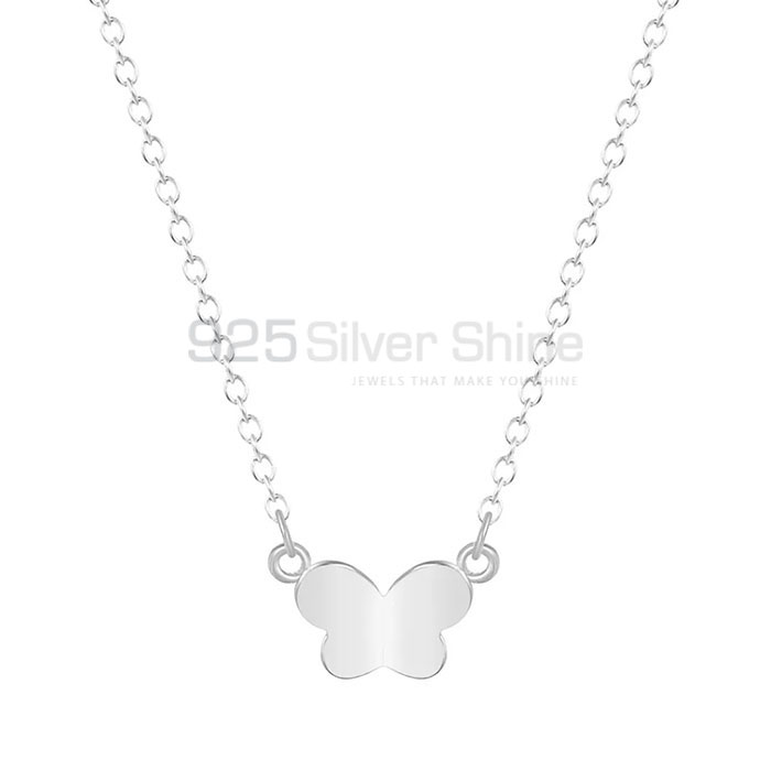 Butterfly Necklace, Wholesale Animal Minimalist Necklace In 925 Sterling Silver AMN143