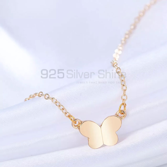 Butterfly Necklace, Wholesale Animal Minimalist Necklace In 925 Sterling Silver AMN143_0