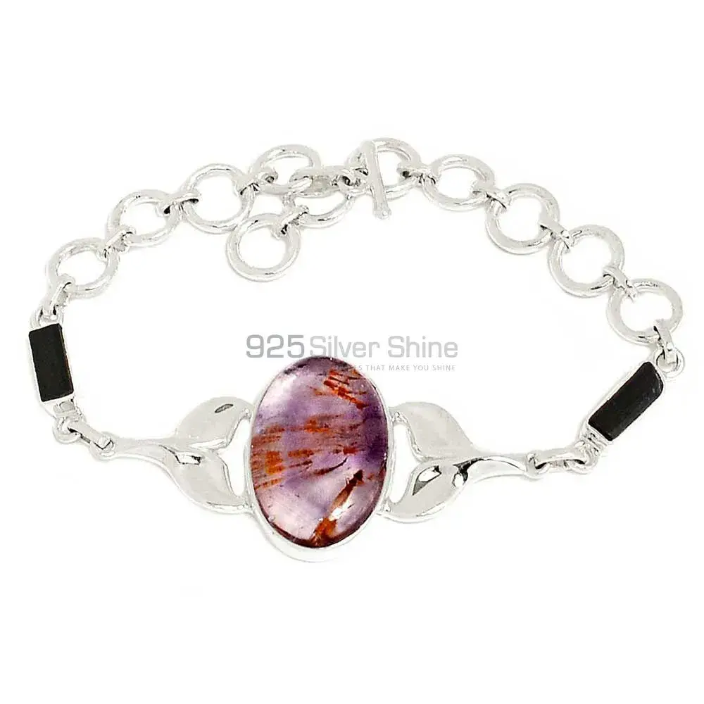 Cacoxenite High Quality Gemstone Bracelets Exporters In 925 Solid Silver Jewelry 925SB297-5