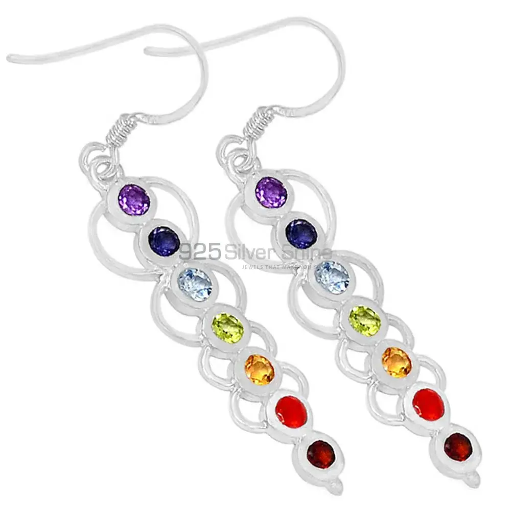 Caduceus Chakra Earring With 925 Sterling Silver Jewelry 925CE03