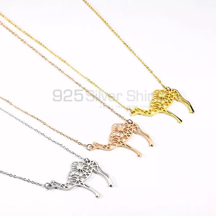 Camel Necklace, Animal Minimalist Necklace In 925 Sterling Silver AMN179_1