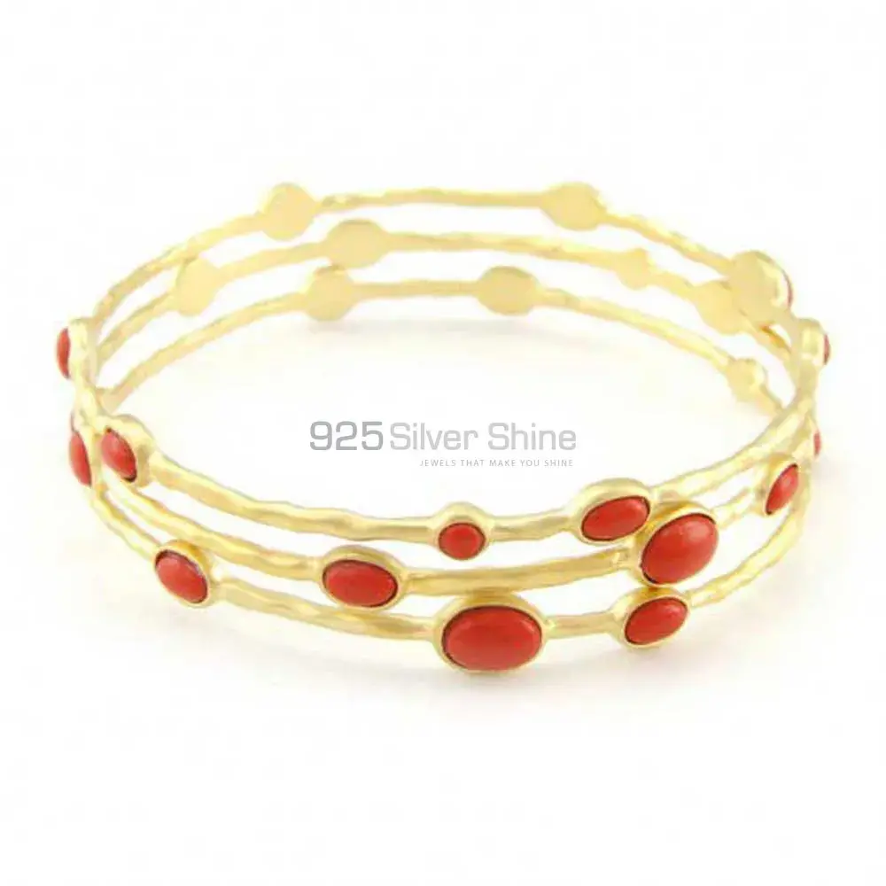 Carnelian Gemstone Bracelet In Gold Plated 925 Sterling Silver Jewelry 