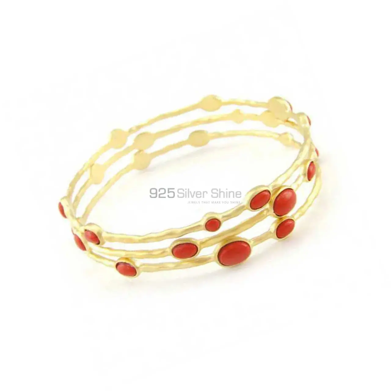 Carnelian Gemstone Bracelet In Gold Plated 925 Sterling Silver Jewelry _0