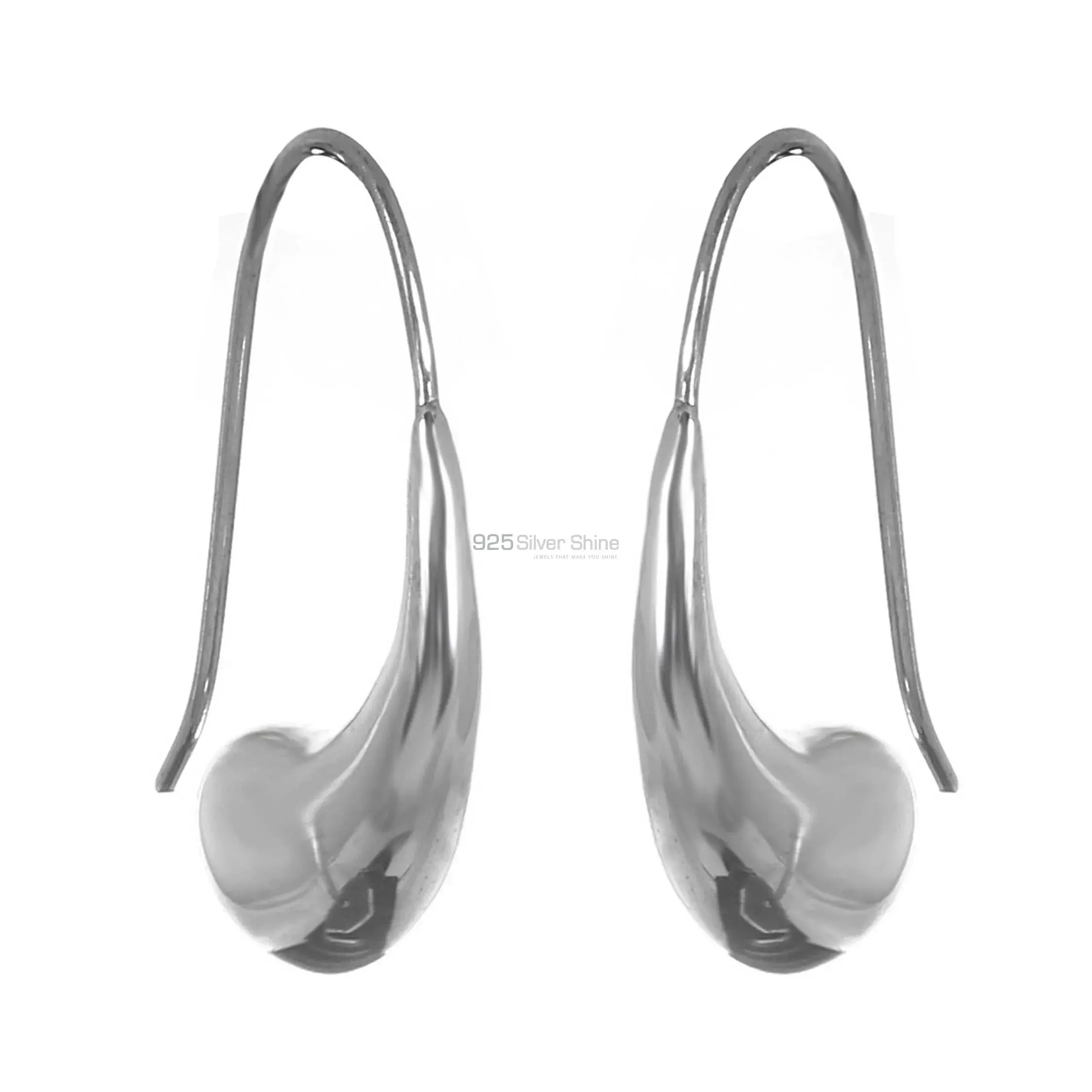 Cashew Nut Design Sterling Silver Earrings Wholesaler 925SE213_0