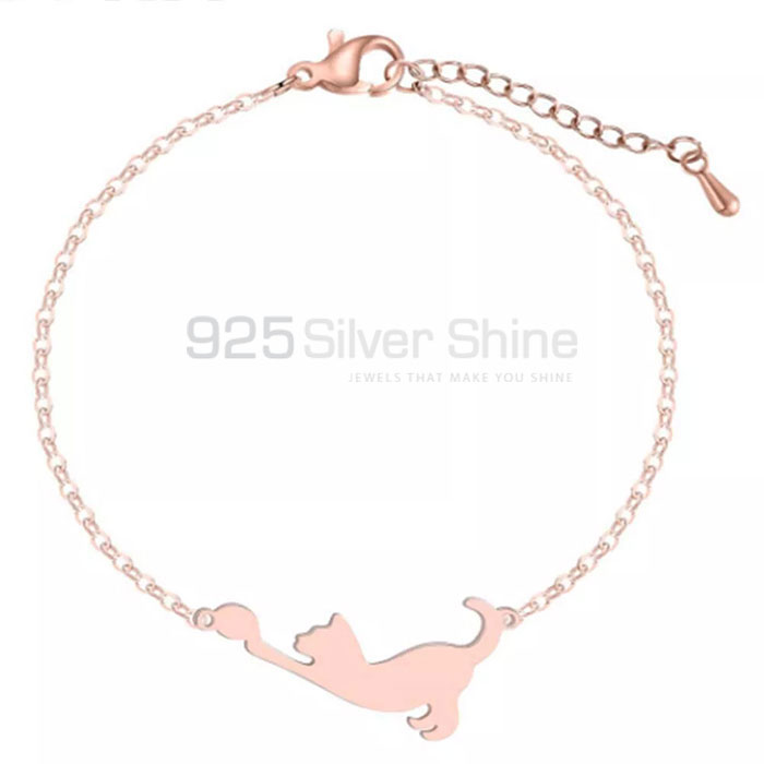 Cat Bracelet, Best Collection Animal Minimalist Bracelet In 925 Sterling Silver AMB23_0