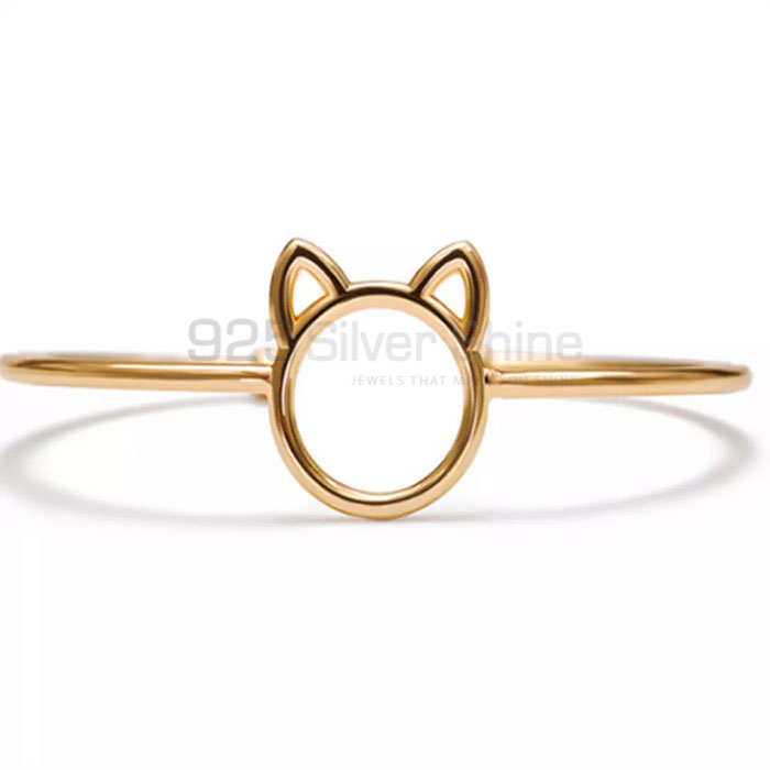 Cat Bracelet, Designer Animal Minimalist Bracelet In 925 Sterling Silver AMB22_0