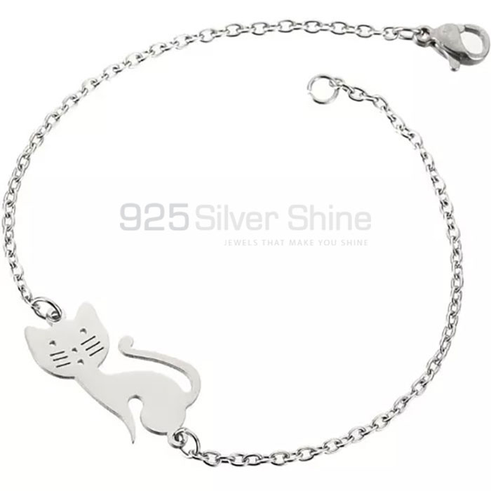 Cat Bracelet, Handmade Animal Minimalist Bracelet In 925 Sterling Silver AMB28