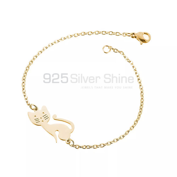 Cat Bracelet, Handmade Animal Minimalist Bracelet In 925 Sterling Silver AMB28_1