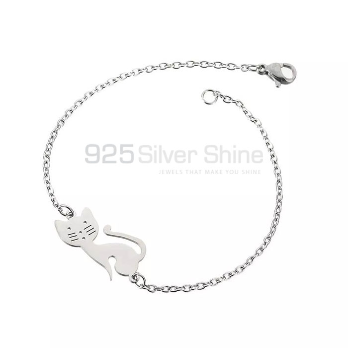 Cat Bracelet, Handmade Animal Minimalist Bracelet In 925 Sterling Silver AMB28_2