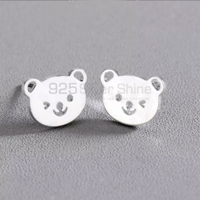 Cat Face Earring, Best Design Animal Minimalist Earring In 925 Sterling Silver AME91