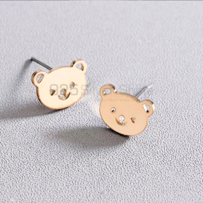 Cat Face Earring, Best Design Animal Minimalist Earring In 925 Sterling Silver AME91_0