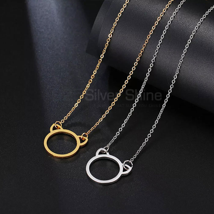 Cat Face Necklace, Top Collection Animal Minimalist Necklace In 925 Sterling Silver AMN133_1