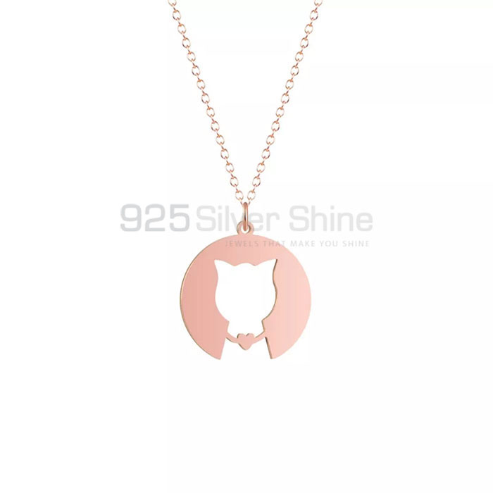 Cat Necklace, Top Collection Animal Minimalist Necklace In 925 Sterling Silver AMN147_0