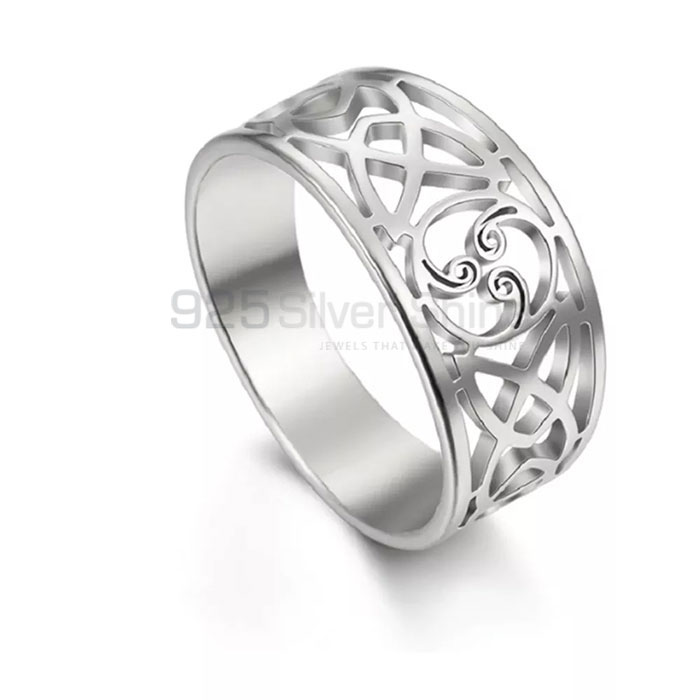 Celtic Triple Spiral Triskele Ring In Sterling Silver SMMR582