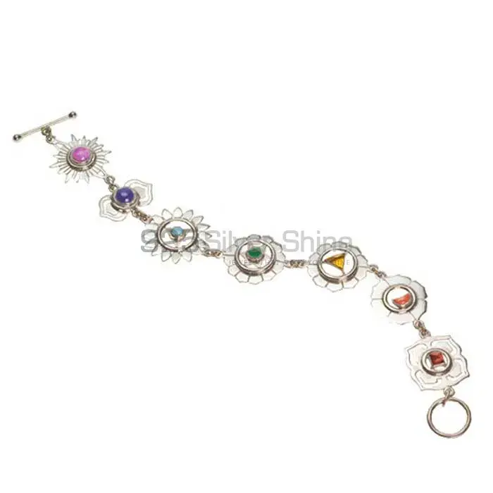 Chakra Balancing Bracelet With Sterling Silver Jewelry SSCB100
