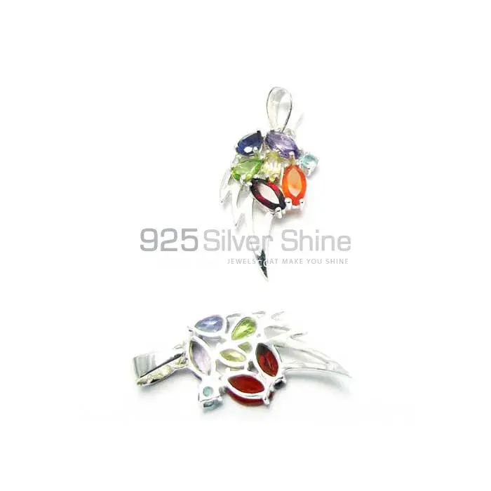 Chakra Gemstone Pendant With Sterling Silver Jewelry SSCP158_0