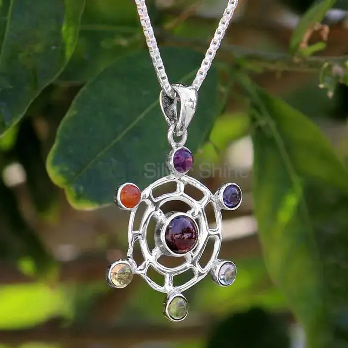 Chakra Mandala Pendant With 925 Sterling Silver Jewelry SSCP122_1