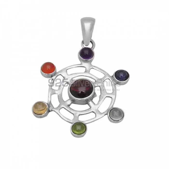 Chakra Mandala Pendant With 925 Sterling Silver Jewelry SSCP122_2