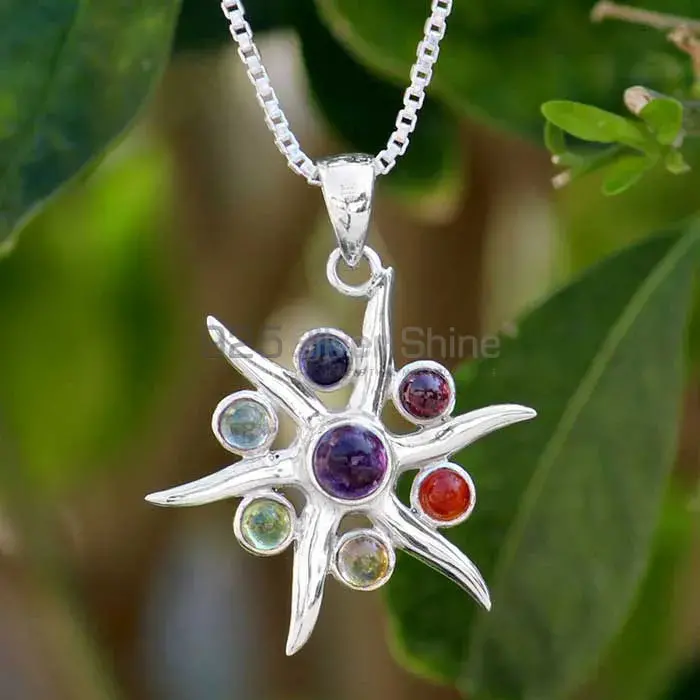 Chakra Meditation Pendant With Solid Silver Jewelry SSCP113