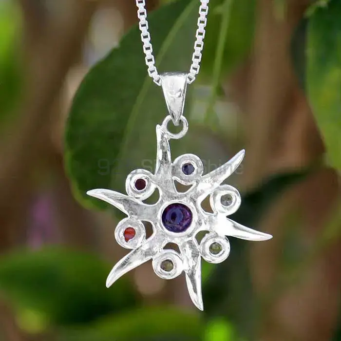 Chakra Meditation Pendant With Solid Silver Jewelry SSCP113_0