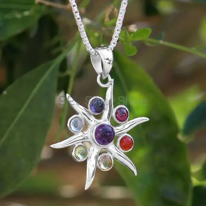 Chakra Meditation Pendant With Solid Silver Jewelry SSCP113_2