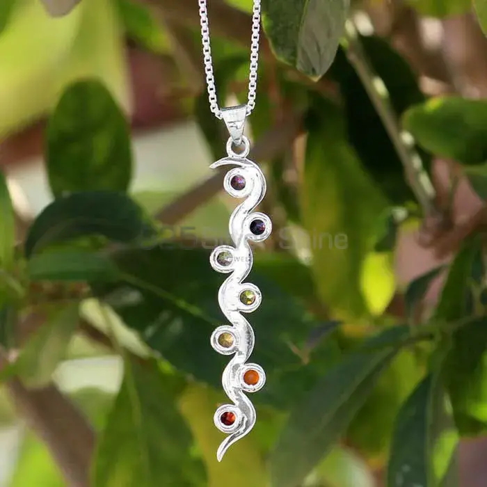 Chakra Meditation Yoga Pendant With 925 Sterling Silver Jewelry SSCP118_0