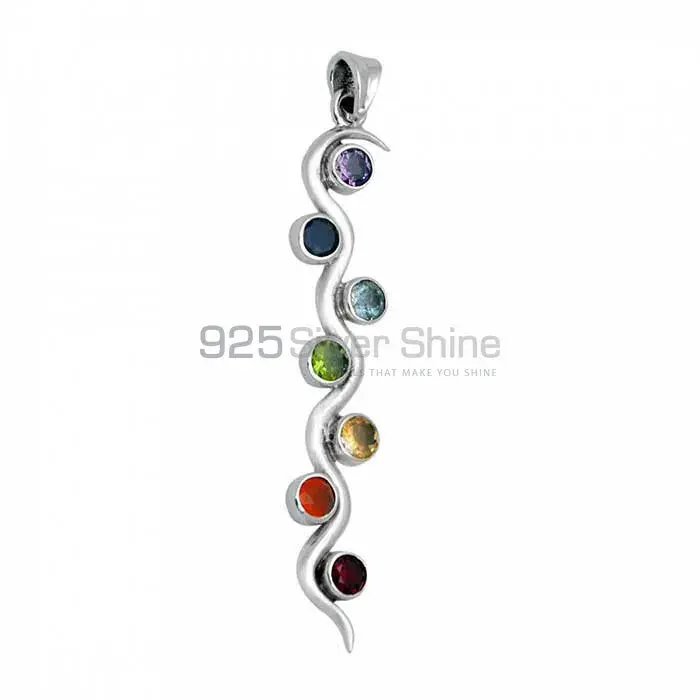 Chakra Meditation Yoga Pendant With 925 Sterling Silver Jewelry SSCP118_1