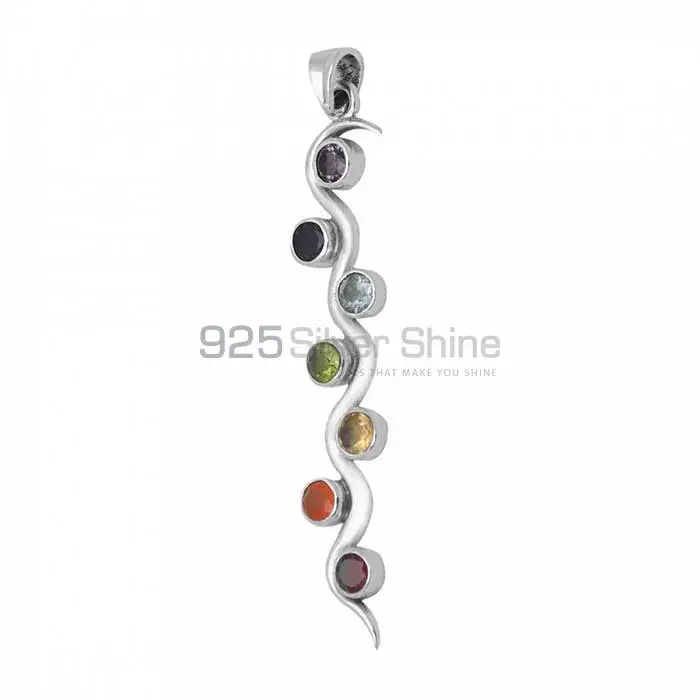 Chakra Meditation Yoga Pendant With 925 Sterling Silver Jewelry SSCP118_2