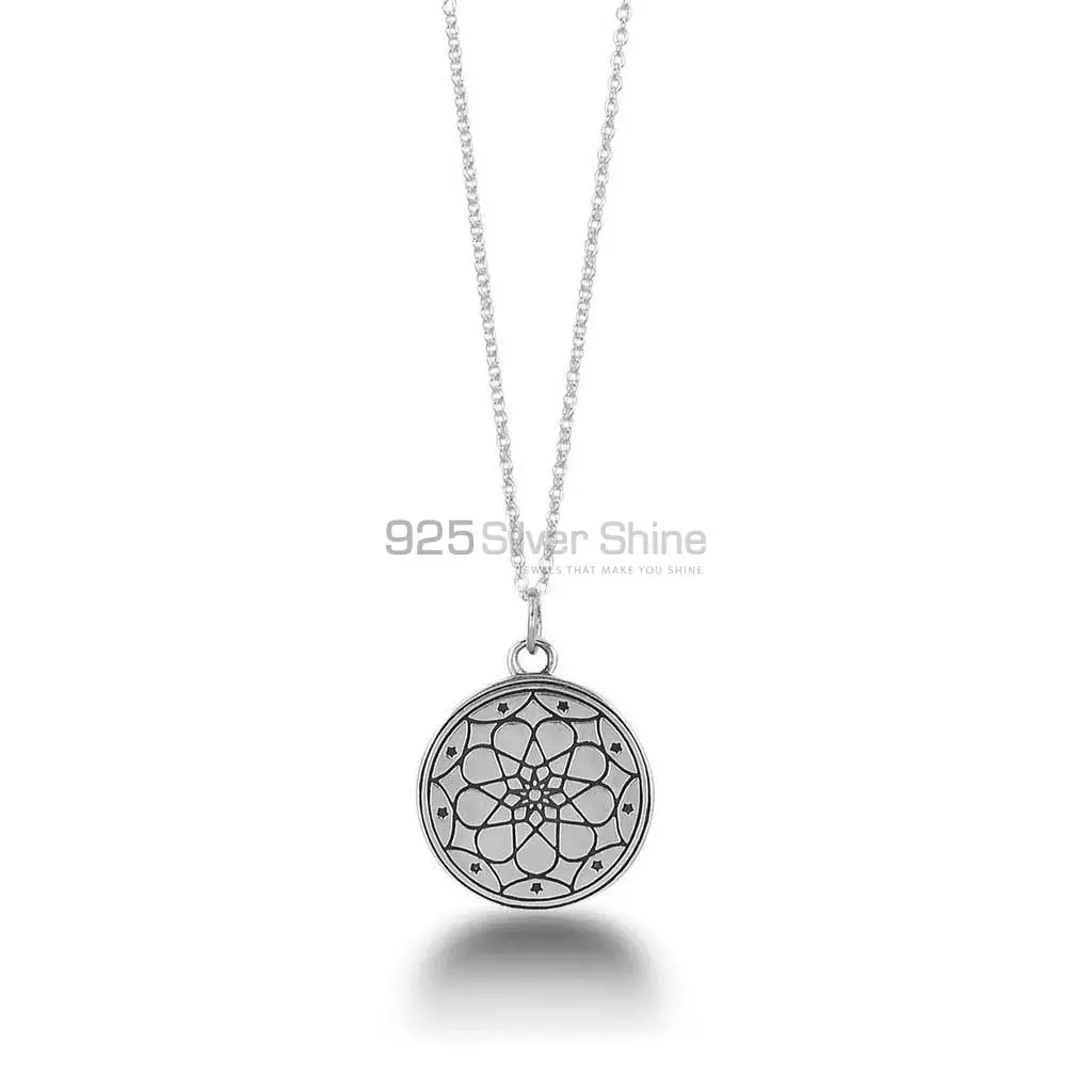 Chakra Symbol Meditation Pendant In 925 Silver 925MN138