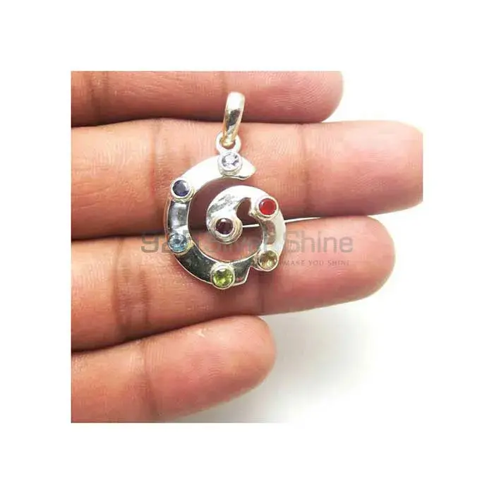 Chakra Yoga Pendant With Sterling Silver Jewelry SSCP168