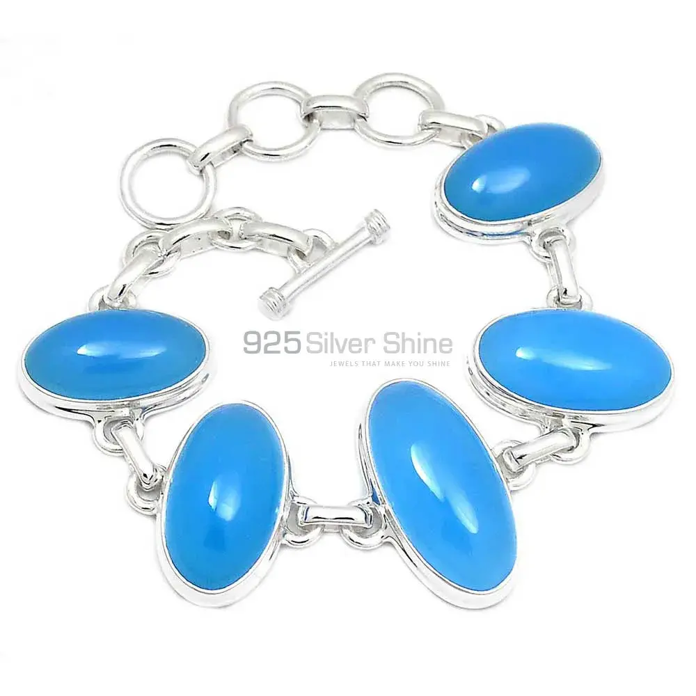 Chalcedony Top Quality Gemstone Bracelets Wholesaler In Fine Sterling Silver Jewelry 925SB263-1_2