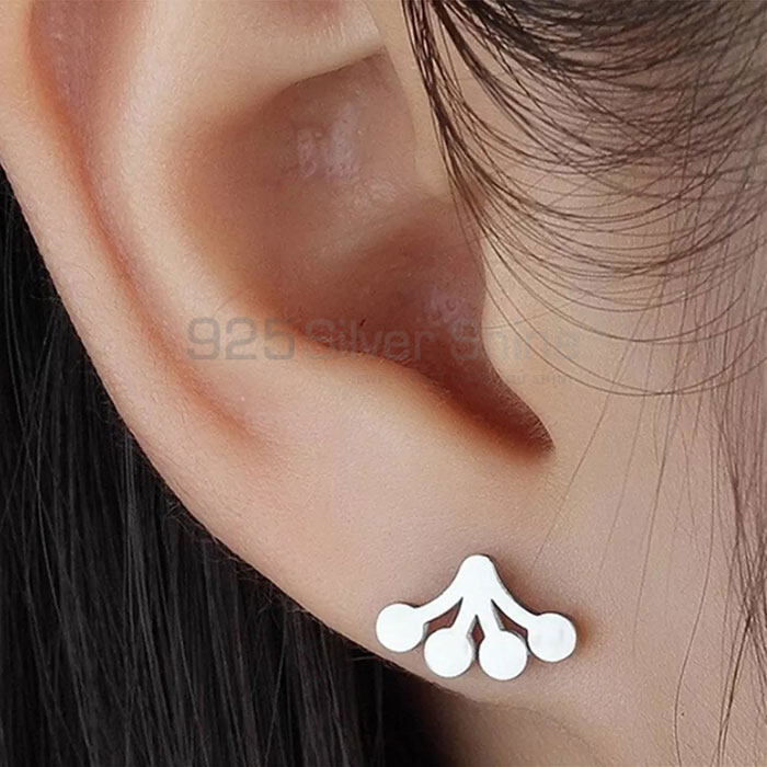 Cherry Joy Stud Minimalist Earring In Sterling Silver FRME264_1