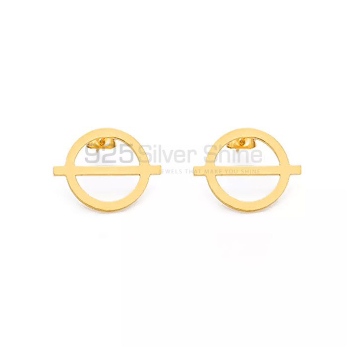 Circle Single Round Earring In Sterling Silver SMME553