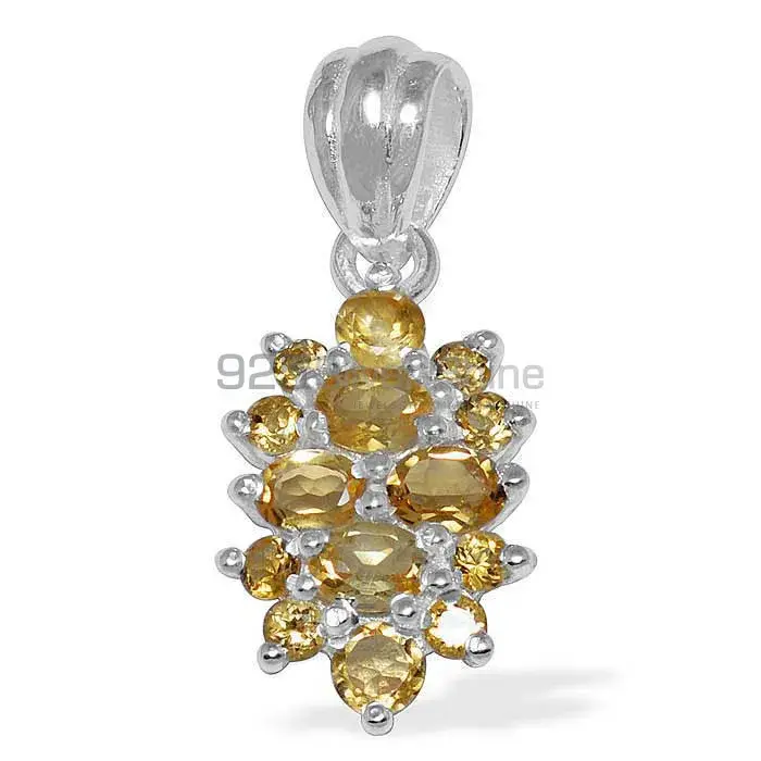 Citrine Gemstone Handmade Pendants In 925 Sterling Silver Jewelry 925SP1491