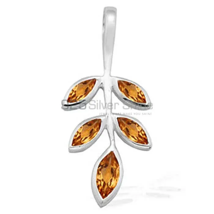 Citrine Gemstone Pendants In 925 Fine Silver Jewelry 925SP1545_0