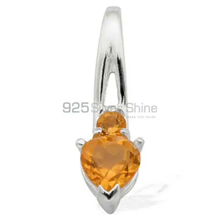Citrine Gemstone Pendants Suppliers In 925 Fine Silver Jewelry 925SP1595