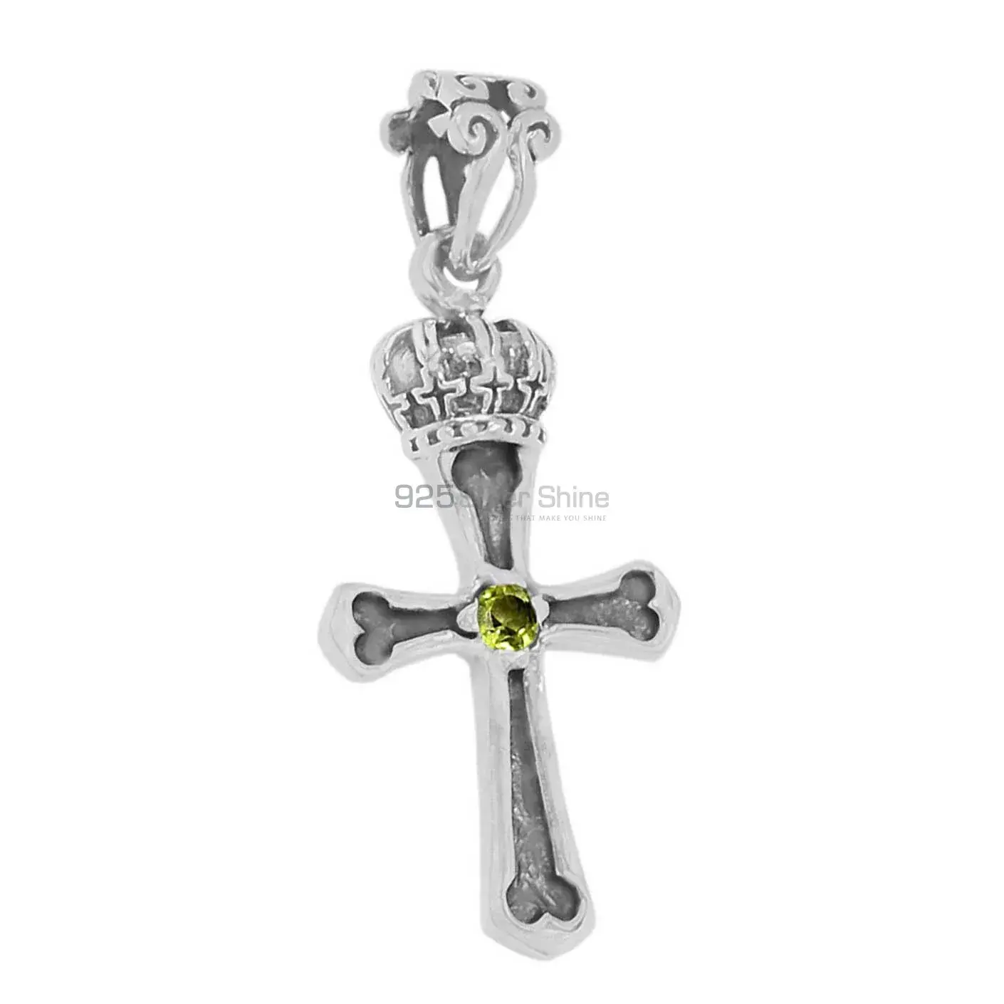 Citrine Gemstone Pendants In 925 Fine Silver Jewelry 925SSP347-3_2