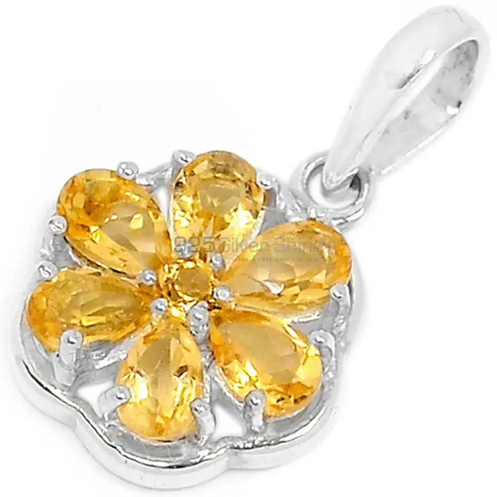 Citrine Gemstone Pendants Wholesaler In Fine Sterling Silver Jewelry 925SP294-3_0