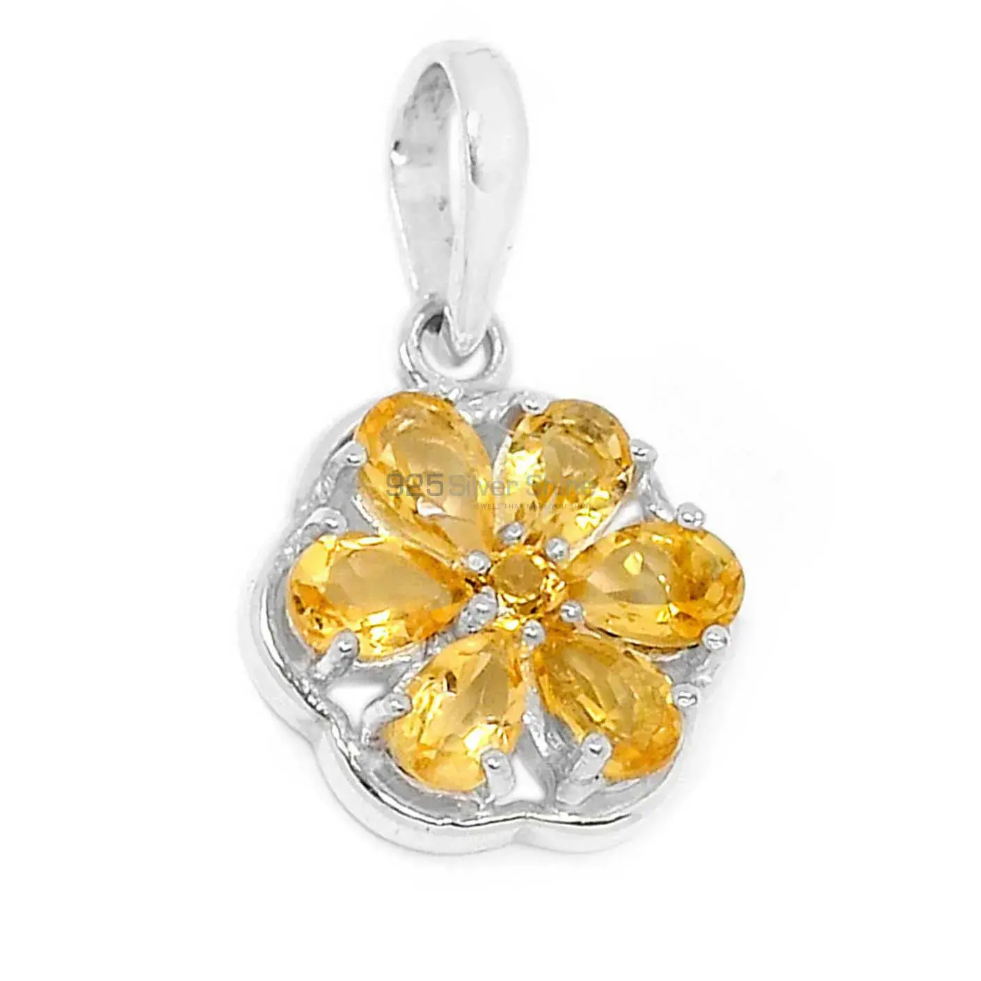 Citrine Gemstone Pendants Wholesaler In Fine Sterling Silver Jewelry 925SP294-3_1