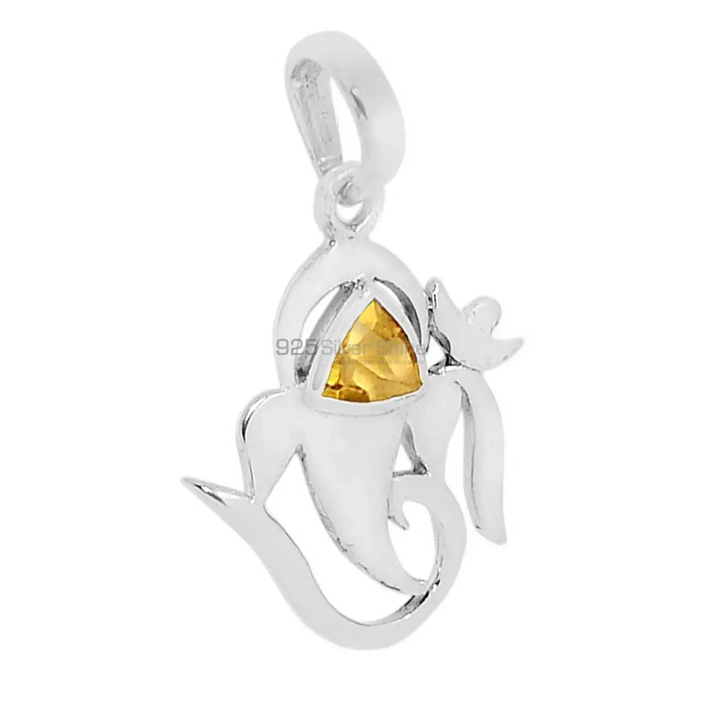 Citrine Gemstone Pendants Wholesaler In Fine Sterling Silver Jewelry 925SSP307-3_0