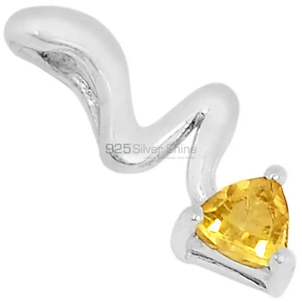 Citrine Gemstone Pendants Wholesaler In Fine Sterling Silver Jewelry 925SSP318-3