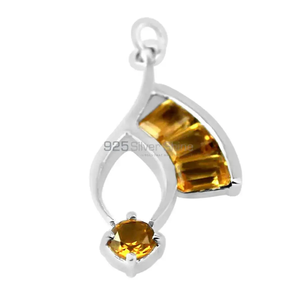 Citrine Gemstone Top Quality Pendants In Solid Sterling Silver Jewelry 925SP216-5_1