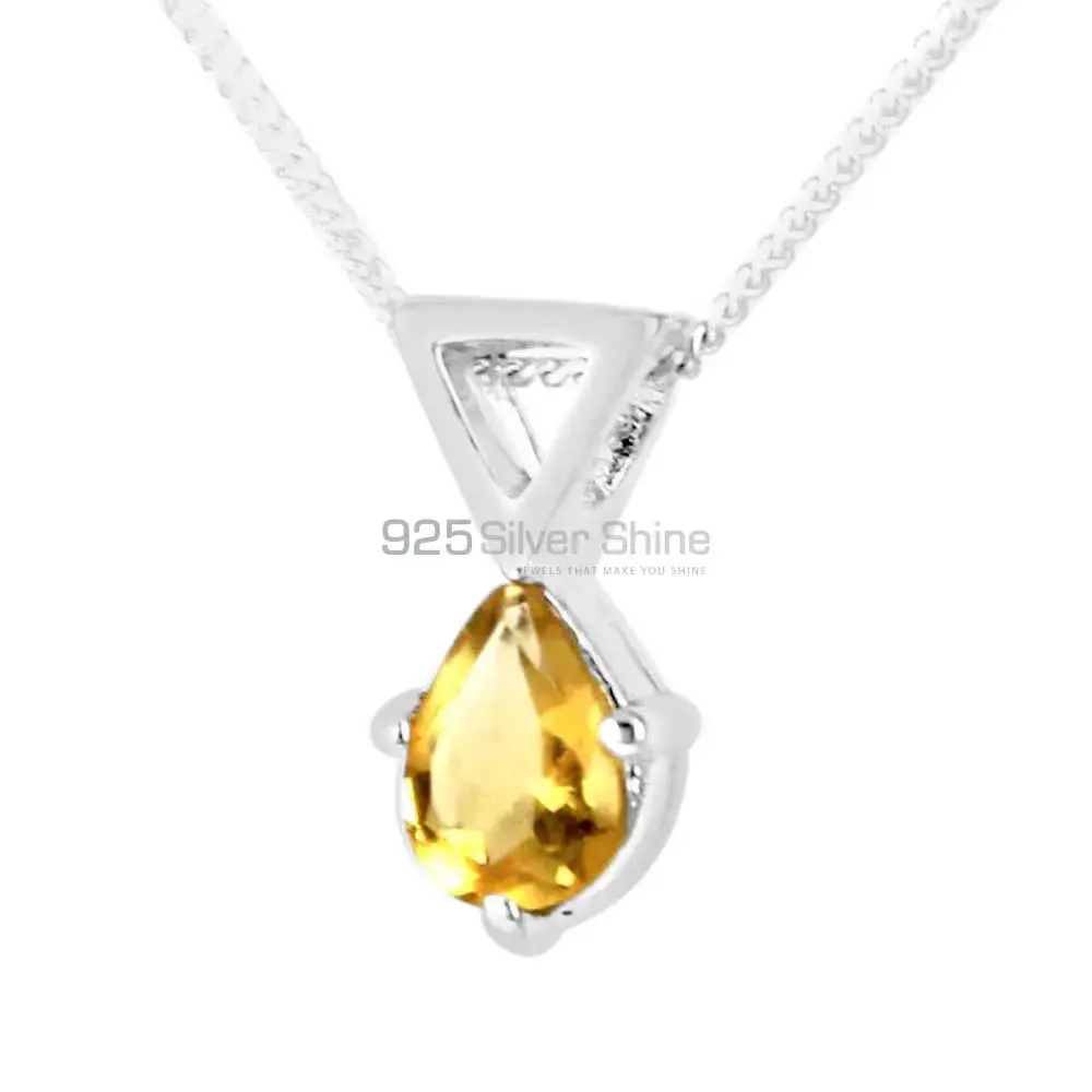Citrine Gemstone Top Quality Pendants In Solid Sterling Silver Jewelry 925SP249-4