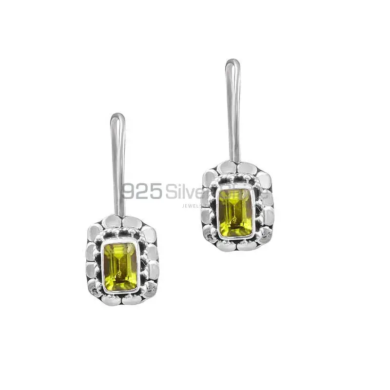 Citrine Semi Precious Gemstone Earring In 925 Solid Silver Handmade Jewelry 925SE20_0